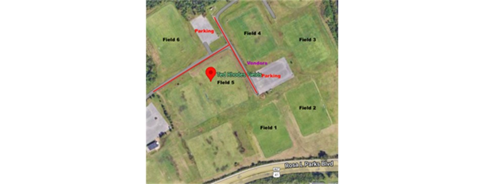 Ted Rhodes Park Field Map